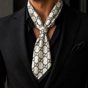 Ascot scarf — Black & White