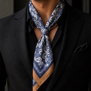 Ascot scarf — Navy