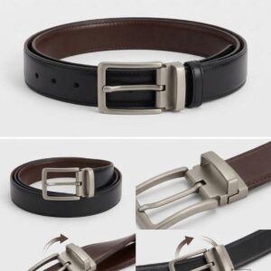 Reversible leather belt — Black & Brown