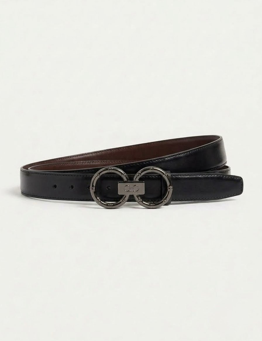 Reversible leather belt — Black & Brown