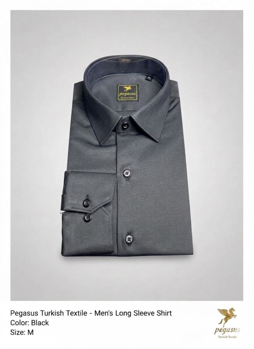 Slim fit shirt — Dark Black