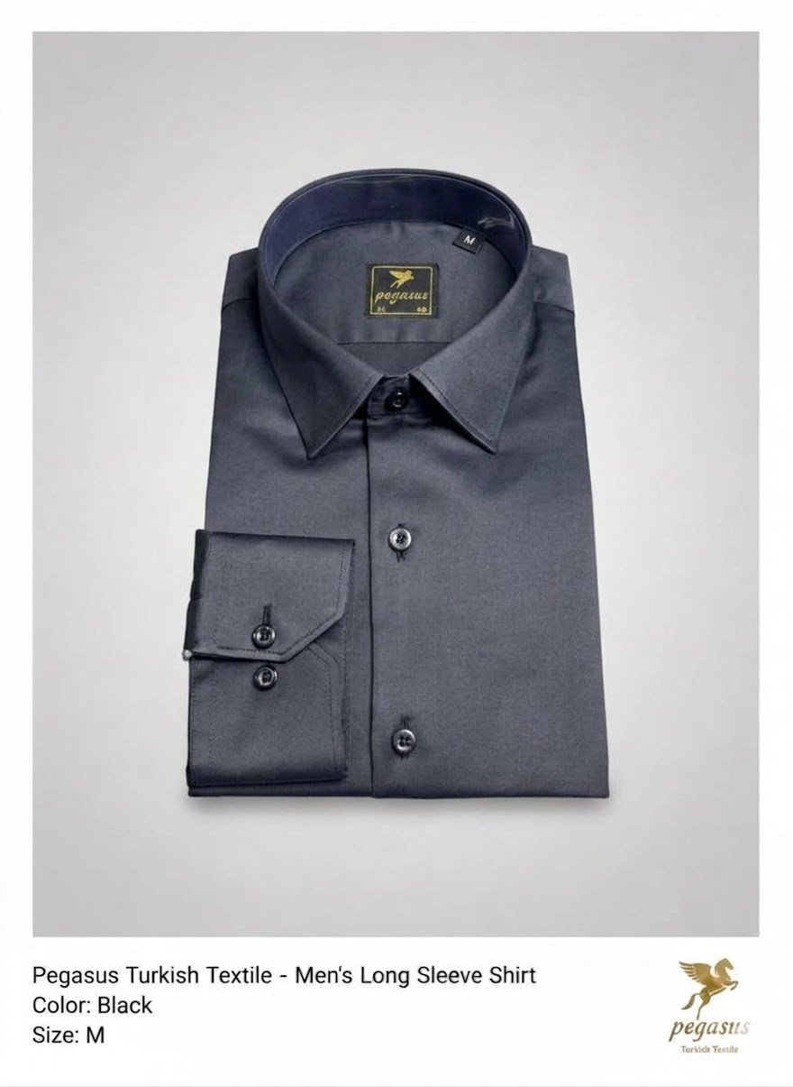Slim fit shirt — Dark Black